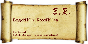 Bogdán Roxána névjegykártya