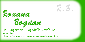 roxana bogdan business card
